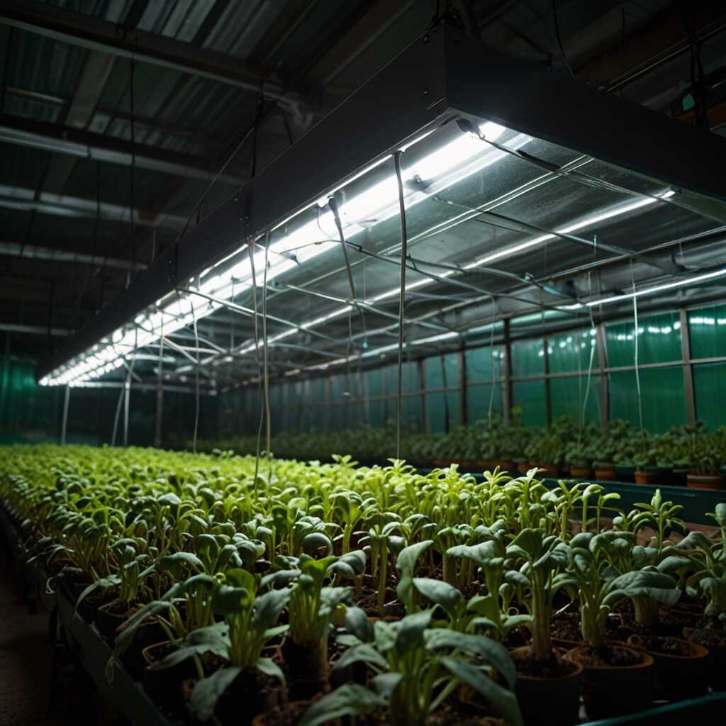 Energy-efficient LED grow light setup for plants