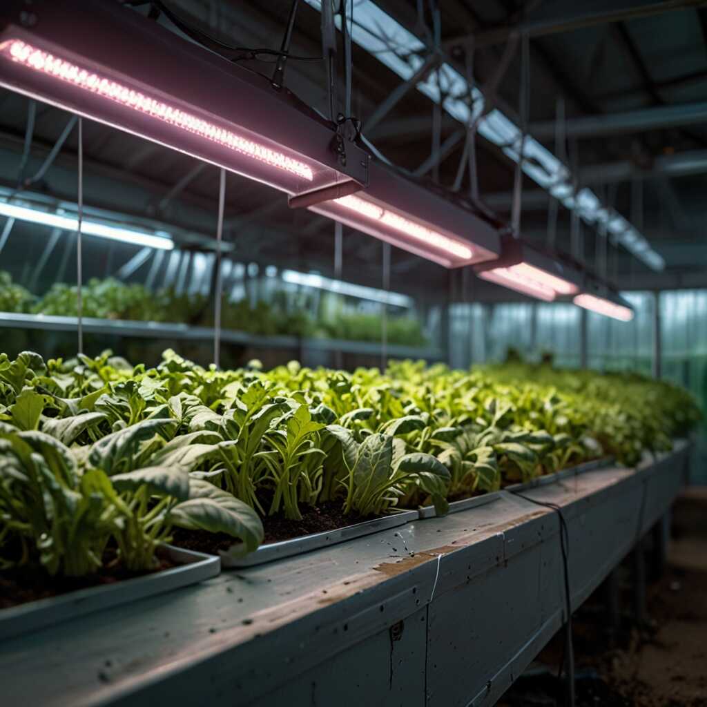 Commercial greenhouse featuring a blackout system in action