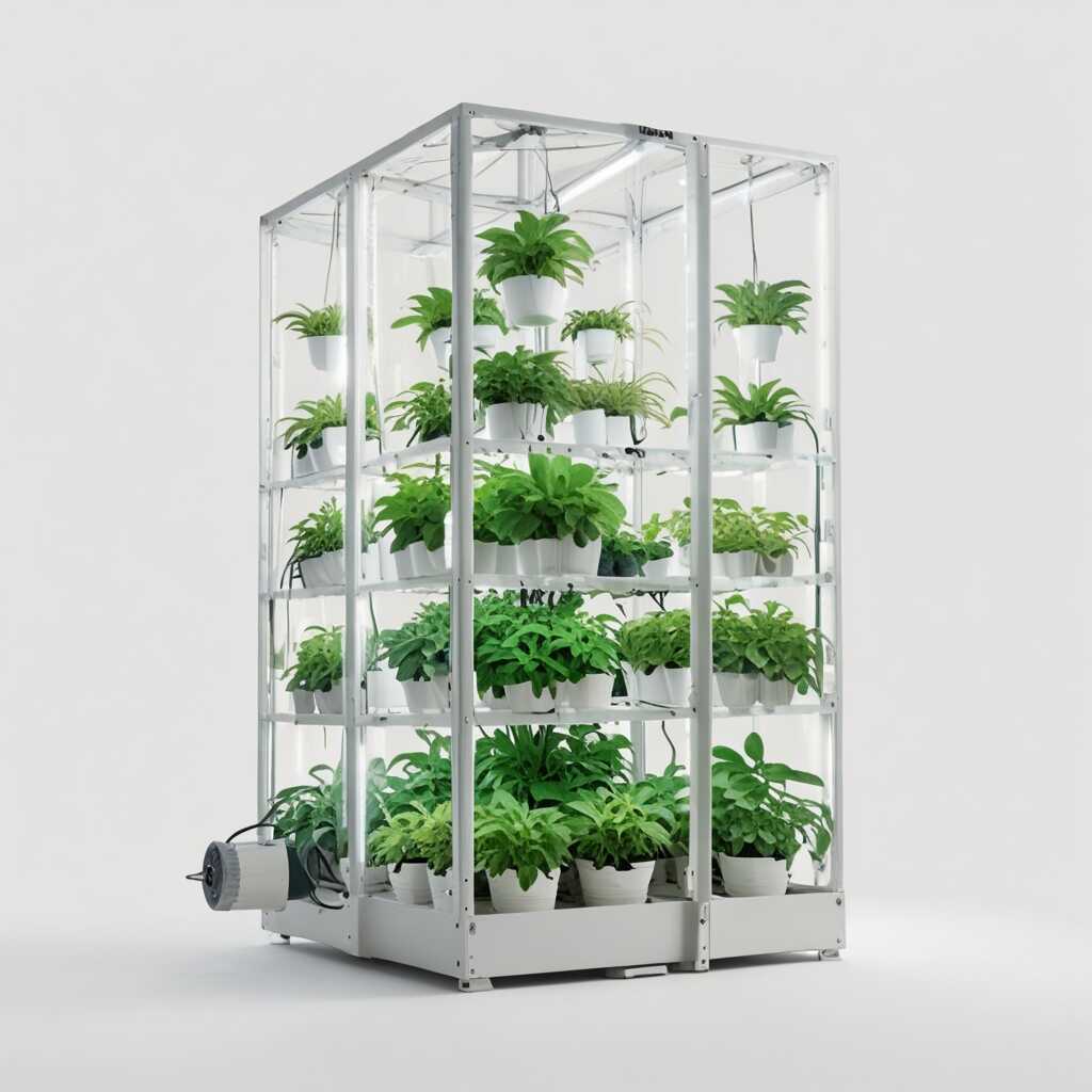 Plants thriving under various LED grow light setups