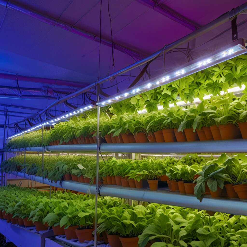 Passive cooled LED grow light for greenhouse gardening